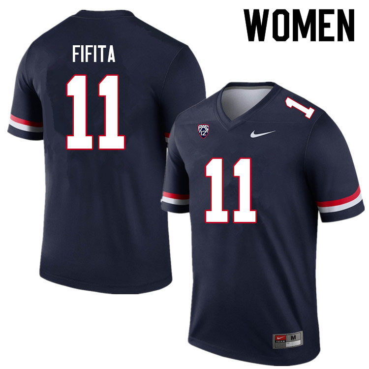 Women #11 Noah Fifita Arizona Wildcats College Football Jerseys Sale-Navy